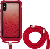 Colorfone iPhone Xs Max Hoesje Rood met koord