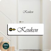 Keuken. Deursticker plakletters.