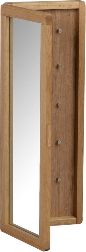 Puur Keuze natuurkundige Nordiq - Metro Key Cabinet - Houten Sleutelkastje met spiegel | bol.com
