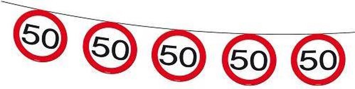 GoldRock 50e verjaardag decoratieset - banner voor man en vrouw, feestdecoratie, foto-prop, taarttafel decoratie - 210 cm × 40 cm