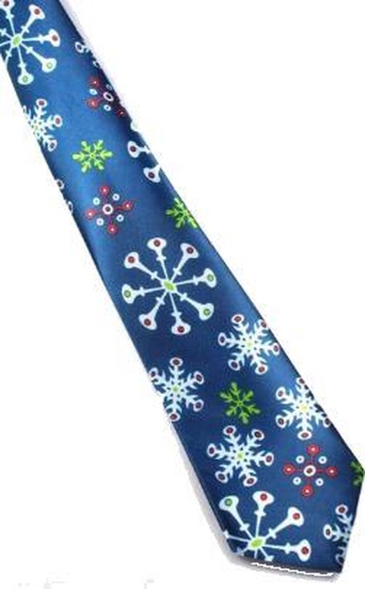 Kerst Stropdas Blauw Kerstdiner Kerstoutfit Kerstman Bol Com