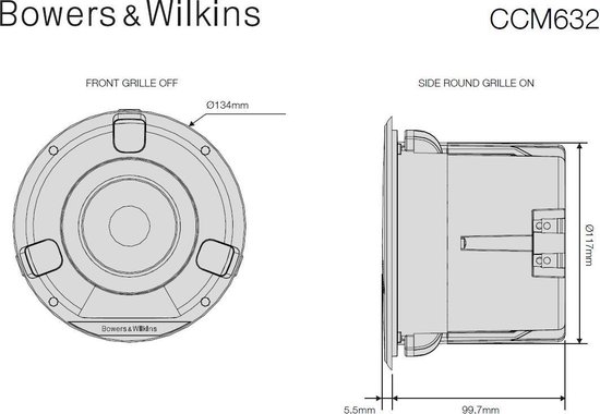 vijand fluctueren Laboratorium Bowers & Wilkins CCM632 - Inbouw Speaker voor Plafond voor Kleine Ruimtes  (per paar) | bol.com