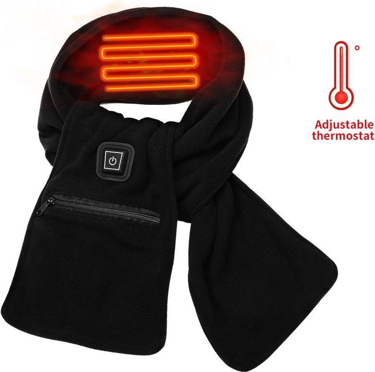 Verwarmde sjaal zwart | 3 standen | Elektronische sjaal verwarmt | Sjaal  verwarmd |... | bol