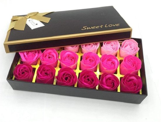 mooie rozen geur badzeep / douche stuks in / zeepje bloemen rozenblaadjes... | bol.com