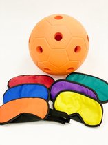 Rinkelbal met blinddoek maskers | Goalbal | 6 blinddoekmaskers | Klankbal| Rinkelbal