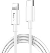 HOCO Lightning Oplader - USB C naar Lightning Kabel - Geschikt voor iPhone - 1 meter - Wit