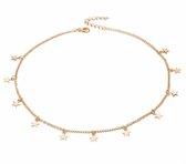 Ketting dames | ketting dames met sterretjes | ster hanger | goudkleurig | cadeau voor vrouw | moederdag cadeau | moederdag cadeautje