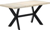 Eettafel Bruin Hout (Incl LW Klok) Rechthoekig - Dineertafel - Eet tafel - Eetkamertafel - Woonkamer tafel