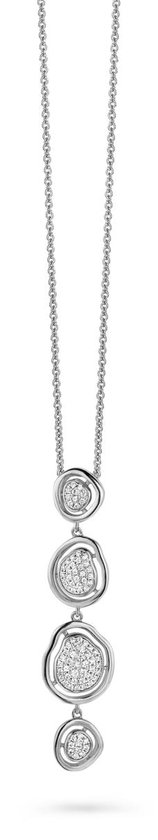 Velini jewels -P6550W -Hanger+Ketting -925 Zilver gerodineerd -Cubic Zirkonia