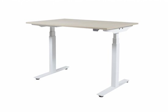 Electric-T Plus bureau, zit-sta (64-130cm) hoogte verstelbaar dmv elektromotoren met 140x80cm 20mm blad en frame