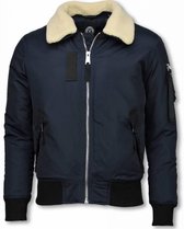 Y chromosome Casual Piloten Jack Heren - Bomber Jack - Blauw - S