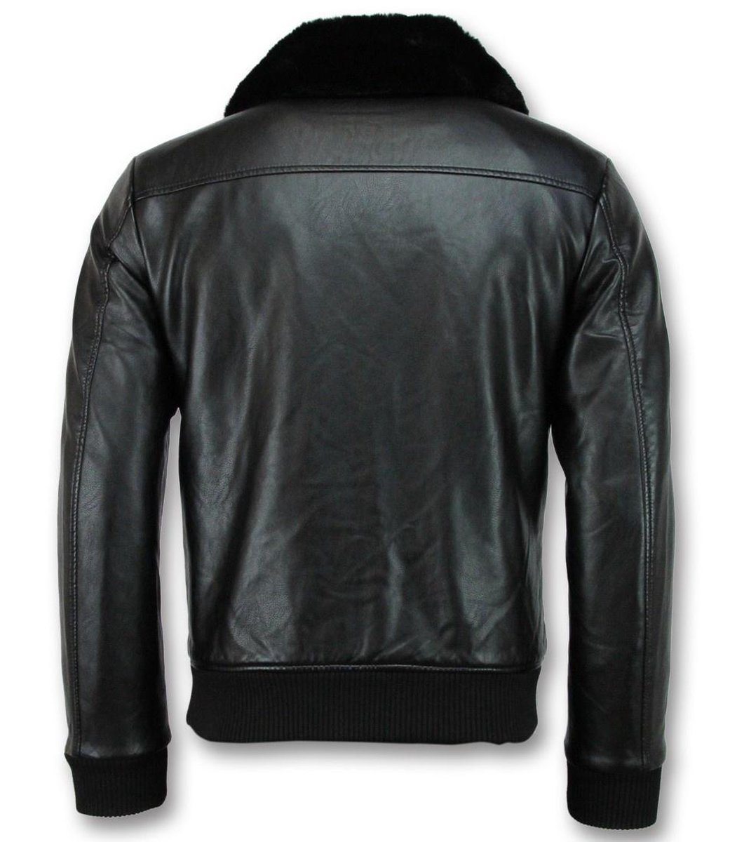Imitatie Leren Jas Kunstleer Heren Jack Motor Jack Vest Capuchon Donkerbruin Imitatie Leren Jas Kunstleer Heren Jack Motor Jack Vest Capuchon Donkerbruin