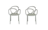 Qeeboo Loop Chair Grey zonder kussen Set van 2