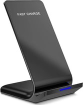 DrPhone MKN1– 15W Qi Fast Charge 2 Modus Standaard Oplader – Smartphone Stand Houder + Snel Lader – Zwart