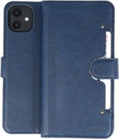 KAIYUE - Luxe Portemonnee Hoesje - Pasjeshouder Telefoonhoesje - Wallet Case - Geschikt voor iPhone 11 Navy