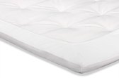 Beter Bed Select Drap-housse pour surmatelas en percale - 100% coton de luxe - 140 x 210/220 cm - Blanc
