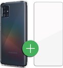 TORCE® Samsung A51 Hoesje Case Transparant + Gratis Glass Screenprotector