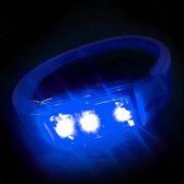 Sound activated LED armbanden, lichtgevende armbanden, muziek armband, blauw, 5 stuks