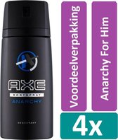 Axe Deodorant Spray 150 ml Anarchy For Him 4 stuks Voordeelverpakking