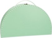 koffertje Mint groen halfrond 28 cm speelkoffertje cadeaukoffer kraamcadeau