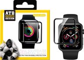 ATB Design Full Cover Tempered Glass Apple Watch 44mm - Zwart