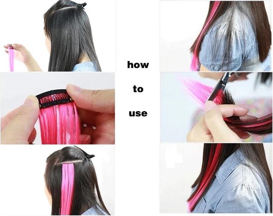extension Hair | clip in hairextension LICHT roze- plukje | bol.com
