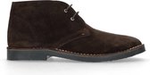 Manfield - Heren - Bruine suède desert boots - Maat 42