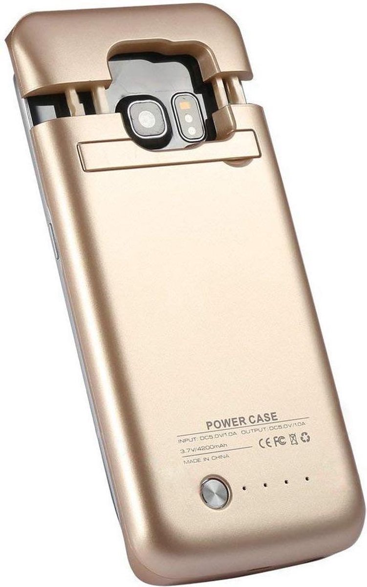 S6 Edge+-batterijhouder Coolead 4200 Mah Draagbare Opladerbehuizing Externe Batterij Power Bank-oplader Met Standaard Voor Samsung Galaxy ... – foto 6