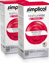Simplicol Textielverf Intens - Wasmachine Textielverf - Rozerood - 2 stuks