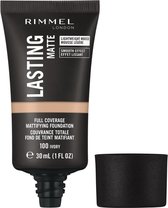 Rimmel London Lasting Matte Foundation - 100 Ivory