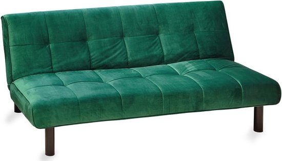 Slaapbank 3 personen seat Gefabriceerd in groen fluweel. Afmetingen: Sofa:  178 x 91 x... | bol.com
