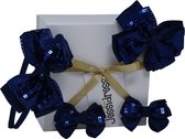 Jessidress Giftbox Elegant Geschenksets Meisjes Haar Diadeem met Haar clips - Donker Blauw
