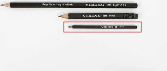 Mini crayon hexagonal Viking Mikro 9cm Ø3.9mm HB Noir mat | bol.com