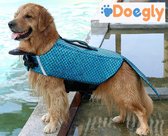 DOEGLY - Zwemvest voor honden - zwem jas - zwemondersteuning voor honden -  BLAUW - MEDIUM (M)