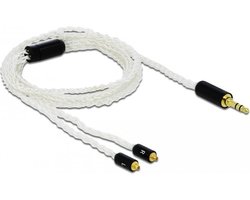Premium 3,5mm Jack 3-polig naar 2x MMCX kabel compatibel met Sennheiser IE 800 - 1,2 meter