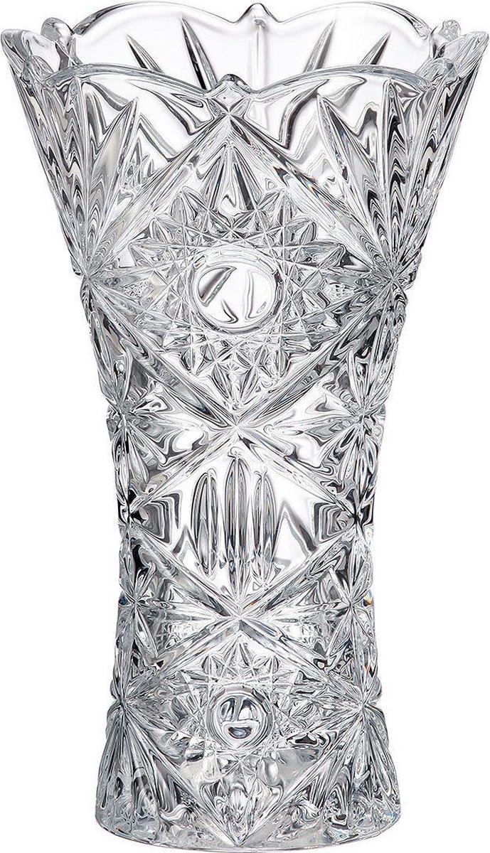 Crystalite Bohemia Vaas crystalite NOVA OLD / Miranda "X" 25 cm. Transparant