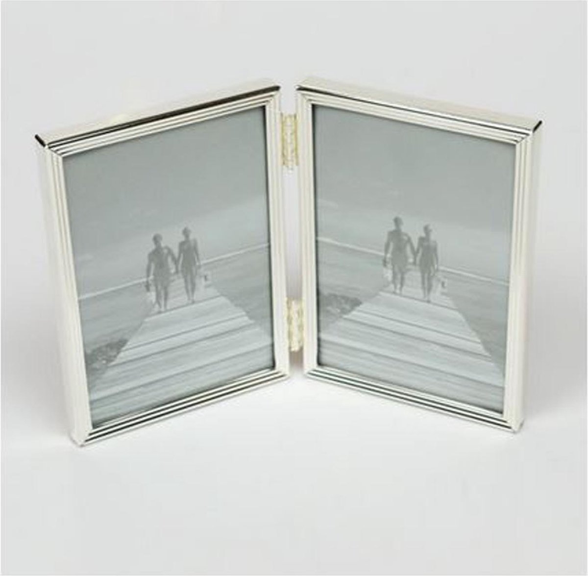 AL verzilverd twee luik voor 15 x 20 cm foto´s