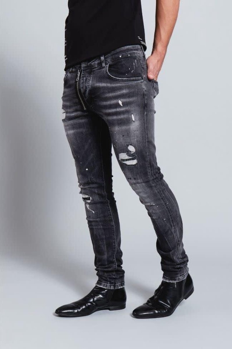 MY BRAND DARK GREY BASE ZIPPER JEANS bol