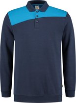 Tricorp Polo Sweater Bicolor Naden 302004 Ink / Turquoise - Maat 3XL