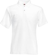 Fruit of the Loom poloshirt heren maat M (wit)