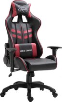 Luxe Gamestoel Zwart Rood (Incl LW fleece deken) - Gaming Stoel - Gaming Chair - Bureaustoel racing - Racestoel - Bureau stoel gamen