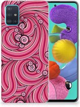 Hoesje maken Geschikt voor Samsung Galaxy A51 Swirl Pink