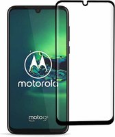 Motorola Moto G8 Plus - Full Cover Screenprotector - Gehard Glas - Zwart