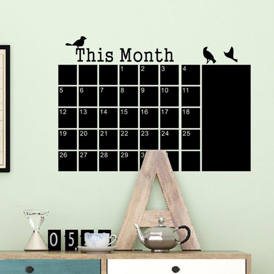 Premium Maandplanner Krijtbord Stickers - Weekplanner - Kalender - Voor  Alle Gladde... | bol.com