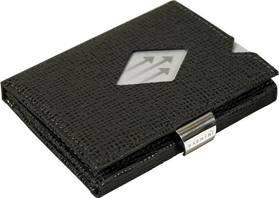 Exentri wallet RFID portemonnee Mosaic zwart Leer