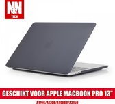 N&N Hardcover Case Geschikt voor Apple Macbook Pro 13'' - Doorzichtig Grijs