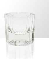 Glazen dappenglaasje, glaasje voor acryl liquid, dappendish voor liquid, dappendish acryl liquid nagels