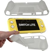 Beschermende soft cover geschikt voor Nintendo Switch LITE - Goede flexibele case met betere grip voorkomt ook kramp aan de hand - Transparant