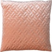 Dutch Decor NOVA - Sierkussen velvet Dusty Pink 45x45 cm - roze - Inclusief binnenkussen