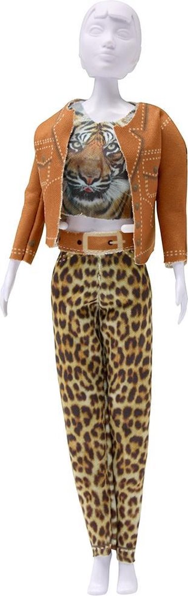 Dress Your Doll - Making Couture Outfit kit Kitty Tiger - Voor pop van 29cm - PN-0164655